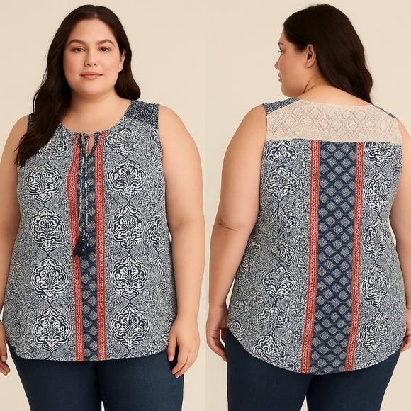 Westport Tops - Westport 1962 Boho Sleeveless Blouse XL